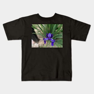 Dark Purple Flower From Above Photographic Image Kids T-Shirt